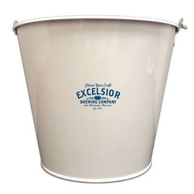 White Galvanized Bucket