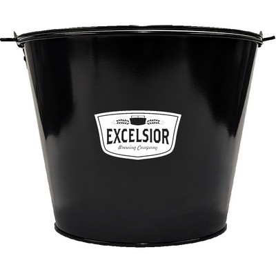 Black Galvanized Bucket