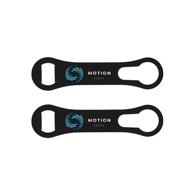 Black Bottle Opener with Liquor Pourer Spout Remover